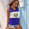 Elegant Casual El Salvador Flag Printed V-Neck Camisole for Women Girl's Summer Sun Beach S view 2