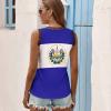 Elegant Casual El Salvador Flag Printed V-Neck Camisole for Women Girl's Summer Sun Beach S view 3
