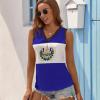 Elegant Casual El Salvador Flag Printed V-Neck Camisole for Women Girl's Summer Sun Beach S view 4