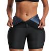 BODYSUNER Sauna Sweat Shorts Pants Compression Workout Gym Exercise Waist Trainer Body Shaper Thighs Tummy Control (Blue, 2XL3XL) view 1