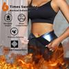 BODYSUNER Sauna Sweat Shorts Pants Compression Workout Gym Exercise Waist Trainer Body Shaper Thighs Tummy Control (Blue, 2XL3XL) view 2