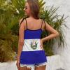 Elegant Casual El Salvador Flag Women's Halter Tops for Women Girl's Summer Sun Beach S view 2