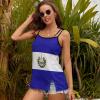 Elegant Casual El Salvador Flag Women's Halter Tops for Women Girl's Summer Sun Beach S view 4