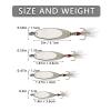 CWSDXM Fishing Spoons Fishing Lures Casting Spoon Metal Jig Lure Trout Lures for Freshwater/Saltwater, Reflective Spoons Bait with Treble Hooks Fishing Tackle 5 Pcs view 2