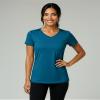 Real Essentials 5 Pack: Women's Dry Fit Short Sleeve V Neck Workout Top - Fitness Pilates Gym Athletic Yoga T-Shirt (Plus Available), Set 13, 1X view 2