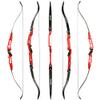 66 Inch ILF Recurve Bow 20-40Lbs Metal Riser Competition Athletic Recurve Bow ILF Bow Riser and Limbs Right Hand Hunting Longbow (32 Lbs, Red/Type 1) view 2