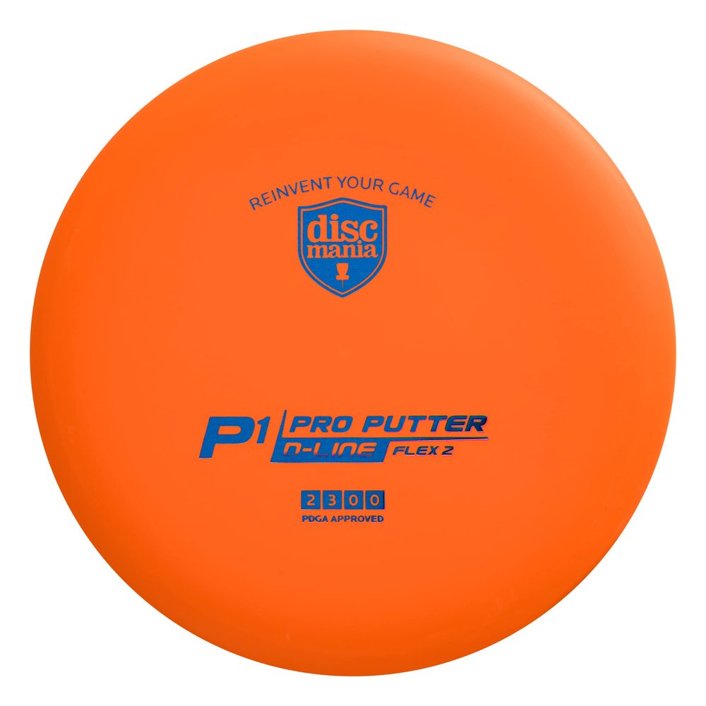 Discmania D-line P1 Flex 2 Disc Golf Putter, Straight Flying Putter PDGA Approved Putter 173-176g (Colors May Vary)