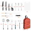 Camping Cookware Storage Bag - Camping Cooking Utensils Set Bag Camping Tool Portable Storage Bag Suitable for Knife, Fork, Spoon, Chopping Board, Chef's Knife,Kitchenware Storage view 2