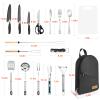 Camping Cookware Storage Bag - Camping Cooking Utensils Set Bag Camping Tool Portable Storage Bag Suitable for Knife, Fork, Spoon, Chopping Board, Chef's Knife,Kitchenware Storage view 2