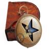 Antique Brass Push Button Compass Pocket Sundial Compass for Navigation Outdoor Activities Camping Hiking 2 inch with Leather Box Best for Gift