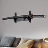 BYTOTU Katana Wall Holder-Sword display wall mount-Wood 3 set -Load capacity of 50 pounds -Sword display wall mount (Swords Not Included) view 1