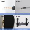 BYTOTU Katana Wall Holder-Sword display wall mount-Wood 3 set -Load capacity of 50 pounds -Sword display wall mount (Swords Not Included) view 4