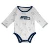 Outerstuff Newborn & Infant White/Seattle Seahawks Dream Team Bodysuit Pants & Hat Set view 2