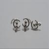 18, 20 Gauge Nose Stud,Cat on the moon Nose Stud,Animal nose screw, Jewelry Nose Stud, Body Piercing Jewelry, Nose Piercing, Body Jewelry (20g L Bend) view 2
