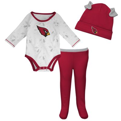 Outerstuff Newborn & Infant White/Cardinal Arizona Cardinals Dream Team Bodysuit Pants & Hat Set