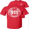 FAIR GAME 911 Operator T-Shirt 911 Dispatch Fire EMS Police Circle-Red-S view 1