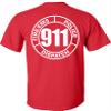 FAIR GAME 911 Operator T-Shirt 911 Dispatch Fire EMS Police Circle-Red-S view 3