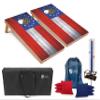 Tailgating Pros 4x2 Regulation Cornhole Boards Flag Set- Includes 8 Bean Bags, Carrying Cases and Score Keeper - Optional LED Lights view 1