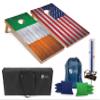 Tailgating Pros 4x2 Regulation Cornhole Boards Flag Set- Includes 8 Bean Bags, Carrying Cases and Score Keeper - Optional LED Lights view 1