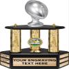 Crown Awards 18" Silver Football Gold Stars Perpetual Trophy view 1