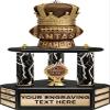 Crown Awards 18" Black Lightning Fantasy Football King Perpetual Trophy view 1