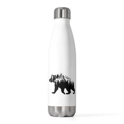 20oz Insulated Bottle Bear National Park For Camping Hiking Travel 20oz