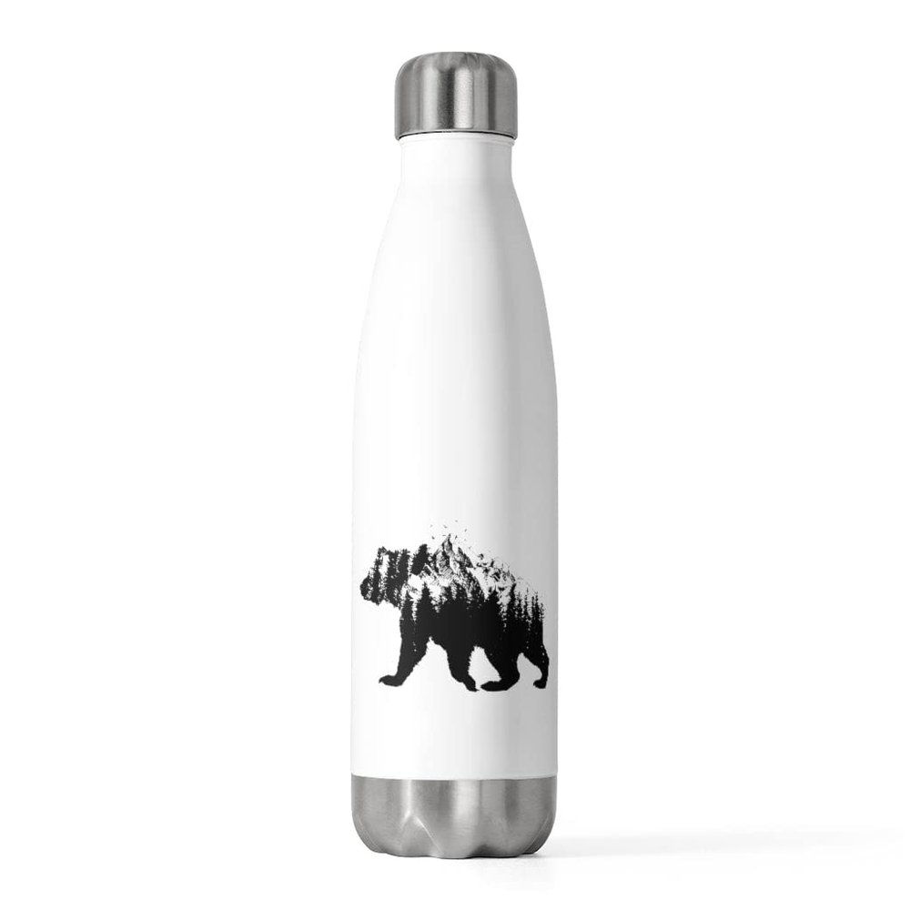 20oz Insulated Bottle Bear National Park For Camping Hiking Travel 20oz