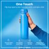 ION8 Vacuum Insulated Stainless Steel 1 Litre Water Bottle, 920 ml/31 oz, Leak Proof, Easy to Open, Secure Lock, Dishwasher Safe, Carry Handle, Scratch Resistant, Ideal for Sports and Yoga, Blue view 3