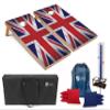 Tailgating Pros 4x2 Regulation Cornhole Boards Flag Set- Includes 8 Bean Bags, Carrying Cases, and Score Keeper- Optional LED Lights view 1