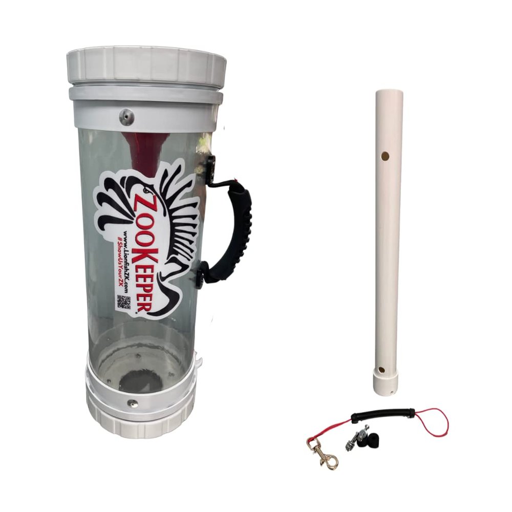ZooKeeper Lionfish Package with 20 Spear Holder (White)