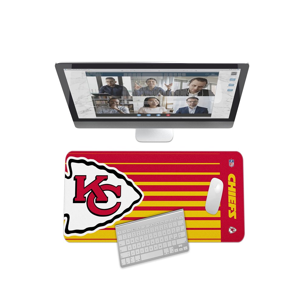 SOAR NFL Unisex Multifunctional Desk Mat for Desktop, (31.5"x12") - Ultra Soft Fabric with Non-Slip Rubber Backer - Water Resistant & Durable Nylon Stitching - Officially Licensed NFL, Desk Pad