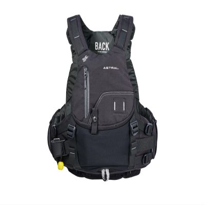Astral Indus Life Jacket - High-Float USCG Type V PFD Adult Life Vest for Swiftwater, Rescue, SUP, & Whitewater - Black - Medium/Large