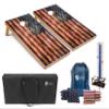 Tailgating Pros 4x2 Regulation Cornhole Boards Flag Set- Includes 8 Bean Bags, Carrying Cases, and Score Keeper - Optional LED Lights view 1