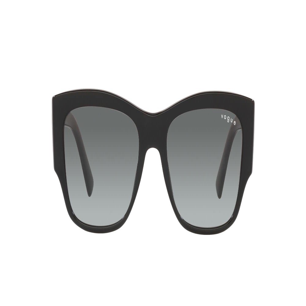 Vogue Eyewear Woman Sunglasses Black Frame, Gradient Grey Lenses, 54MM