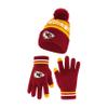 Ultra Game NFL Official Adults Unisex Super Soft Winter Beanie Knit Hat With Extra Warm Touch Screen Gloves, Kansas City Chiefs, Team Color 1, 1SIZE view 1