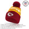 Ultra Game NFL Official Adults Unisex Super Soft Winter Beanie Knit Hat With Extra Warm Touch Screen Gloves, Kansas City Chiefs, Team Color 1, 1SIZE view 2
