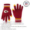 Ultra Game NFL Official Adults Unisex Super Soft Winter Beanie Knit Hat With Extra Warm Touch Screen Gloves, Kansas City Chiefs, Team Color 1, 1SIZE view 3