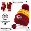 Ultra Game NFL Official Adults Unisex Super Soft Winter Beanie Knit Hat With Extra Warm Touch Screen Gloves, Kansas City Chiefs, Team Color 1, 1SIZE view 4