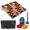 Tailgating Pros 4x2 Regulation Cornhole Boards Flag Set- Includes 8 Bean Bags, Carrying Cases, and Score Keeper -Optional LED Lights view 1