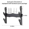 BYTOTU Katana Wall Holder-Katana Sword Wall Mount display-Wood 2 set -Sword display wall mount- (Swords Not Included) Katana holder wall mount-Sword display case view 2