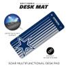 SOAR NFL Unisex Multifunctional Desk Mat for Desktop, (31.5"x12") - Ultra Soft Fabric with Non-Slip Rubber Backer - Water Resistant & Durable Nylon Stitching - Officially Licensed NFL, Desk Pad view 3