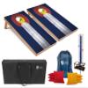 Tailgating Pros 4x2 Regulation Cornhole Boards Flag Set-Includes 8 Bean Bags, Carrying Cases, and Score Keeper - Optional LED Lights view 1