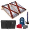 Tailgating Pros 4x2 Regulation Cornhole Boards Flag Set- Includes 8 Bean Bags, Carrying Cases, and Score Keeper- Optional LED Lights view 1