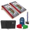 Tailgating Pros 4x2 Regulation Cornhole Boards Flag Set- Includes 8 Bean Bags, Carrying Cases, and Score Keeper - Optional LED Lights view 1