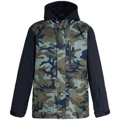 DC Bandwidth Mens Jacket Woodland Camo Green Sz S