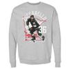 500 LEVEL Mats Zuccarello Sweatshirt (Crew Sweatshirt, XX-Large, Heather Gray) - Mats Zuccarello Minnesota State Outline WHT view 1
