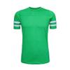 ILTEX Adult & Kids Sportswear Athlete Jersey | Crew Neck and Short Sleeve Stripes T-Shirt | Two Contrast Colors Stripes with Pure Cotton and Polyester(Green/White,X-Large) view 1