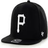 '47 Pittsburgh Pirates Mens Womens No Shot Captain Adjustable Snapback Black/White Hat, One Size view 1