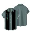Vintage Shirts for Men Casual Button Down Bowling Shirts 50s Rockabilly Style Short Sleeve Regular Fit Hawaiian Shirts, X-Large view 2