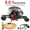 Sougayilang Baitcasting Fishing Reel, 8:1 High Speed Gear Ratio Super Smooth and Powerful Low Profile Baitcaster Reel with Maganic Brake System for Freshwater,Saltwater Best Gifts view 4